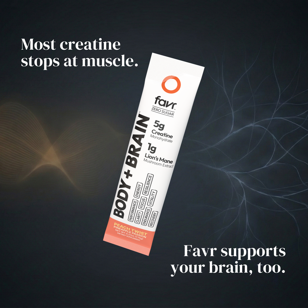 Favr Body + Brain supports mental clarity and focus